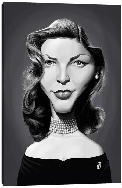 Lauren Bacall Canvas Art Print - Rob Snow