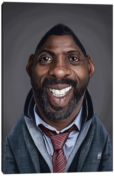 Idris Elba Canvas Art Print - Caricature Art