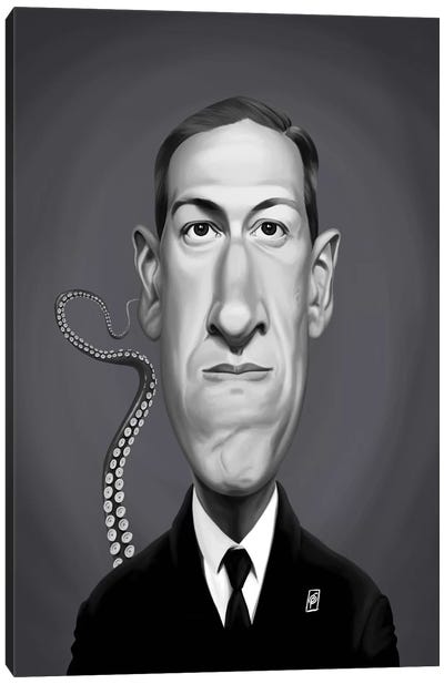 H P Lovecraft Canvas Art Print - Rob Snow