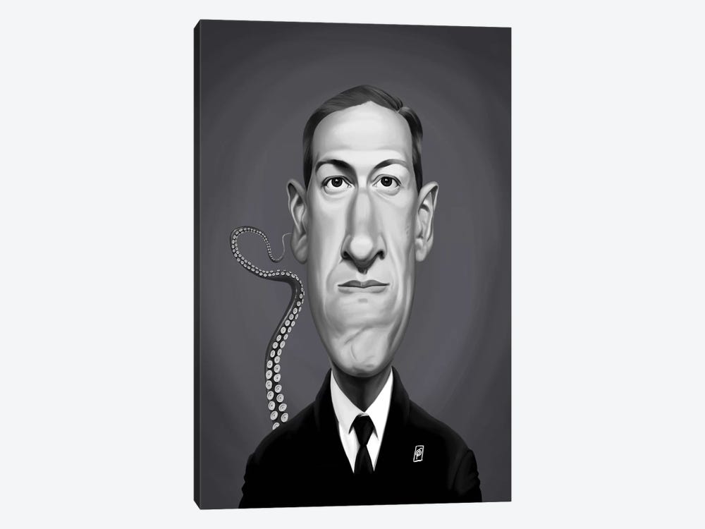 H P Lovecraft by Rob Snow 1-piece Canvas Art