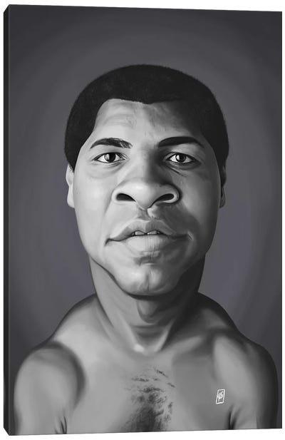 Muhammad Ali Canvas Art Print - Caricature Art