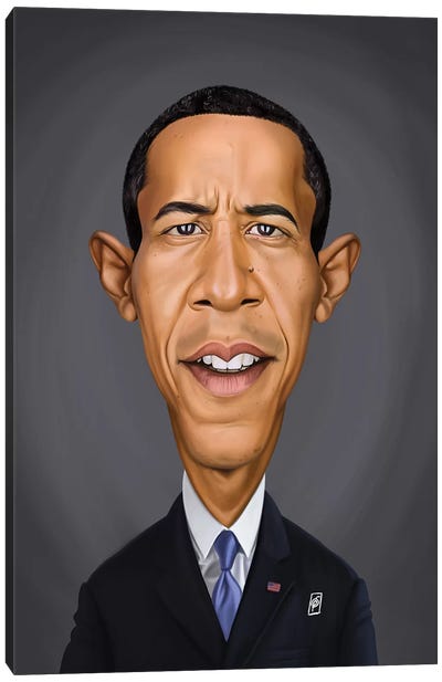 Barack Obama Canvas Art Print - Rob Snow