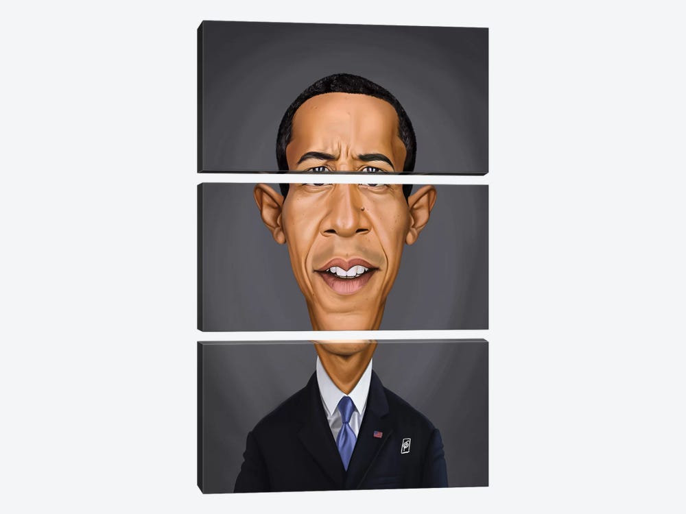 Barack Obama by Rob Snow 3-piece Canvas Print