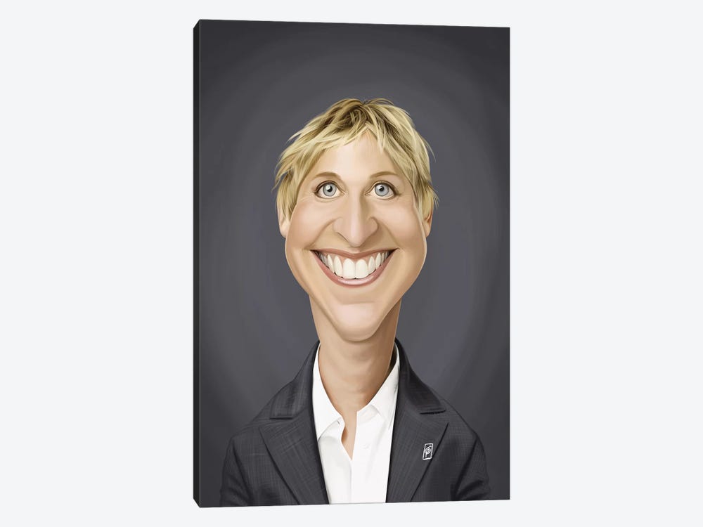 Ellen DeGeneres by Rob Snow 1-piece Canvas Wall Art