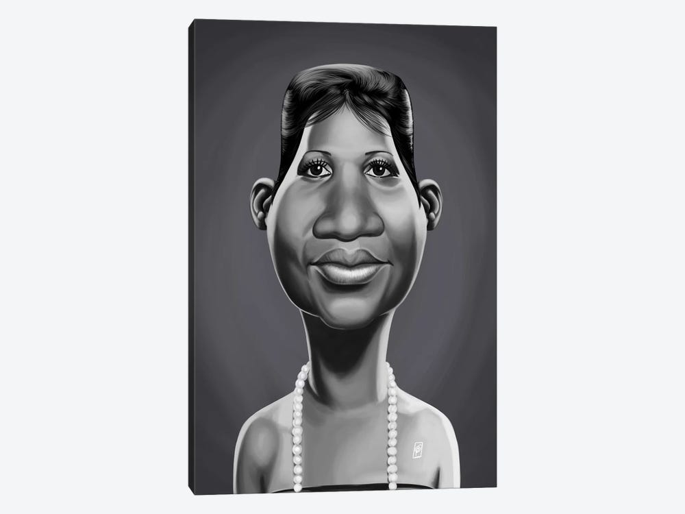 Aretha Franklin by Rob Snow 1-piece Canvas Print
