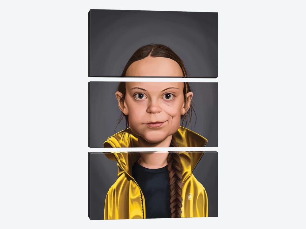 Greta Thunberg by Rob Snow 3-piece Canvas Wall Art