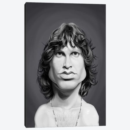 Jim Morrison Canvas Print #RSW358} by Rob Snow Art Print