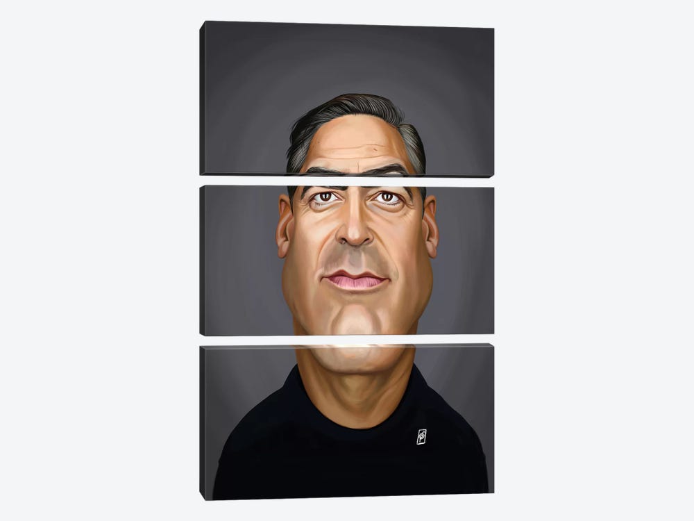 George Clooney by Rob Snow 3-piece Art Print