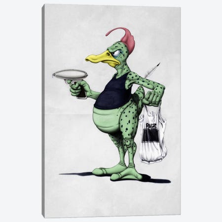 Space Duck Canvas Print #RSW35} by Rob Snow Art Print