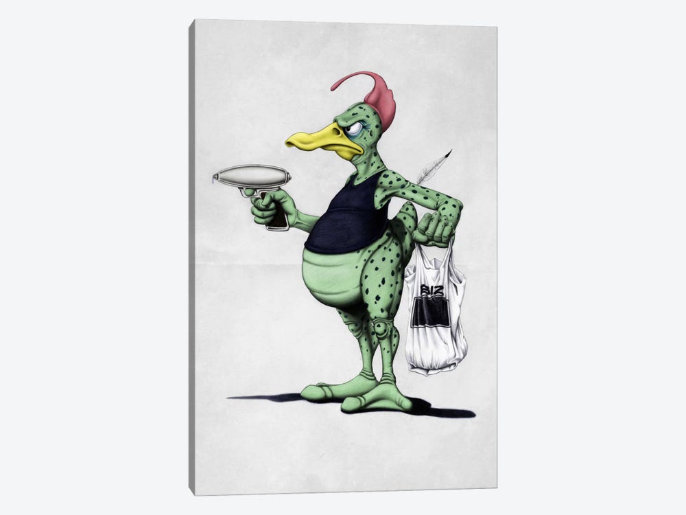Space Duck by Rob Snow 1-piece Canvas Art Print