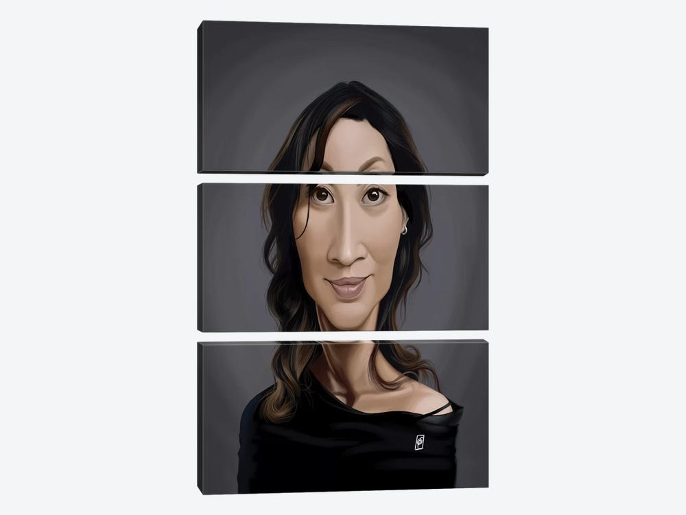 Michelle Yeoh by Rob Snow 3-piece Canvas Wall Art