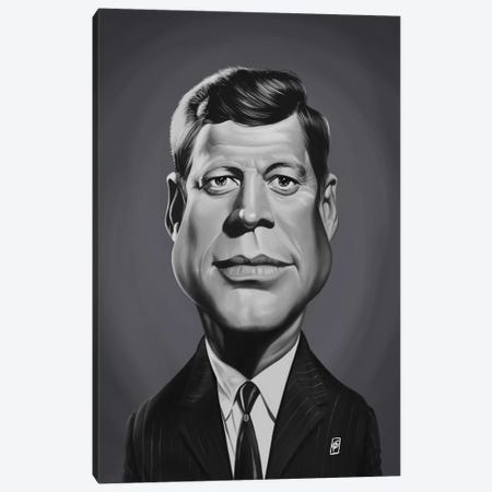 John F Kennedy Canvas Print #RSW369} by Rob Snow Canvas Wall Art