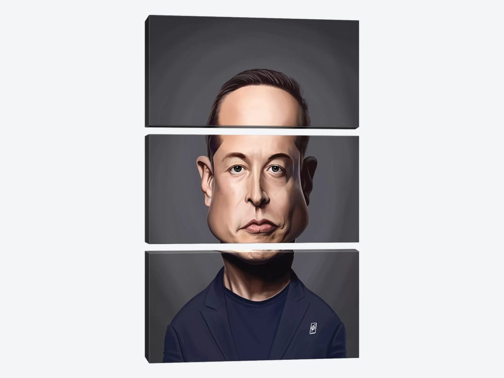 Elon Musk by Rob Snow 3-piece Art Print