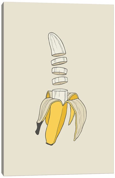 Banana Split Canvas Art Print - Banana Art
