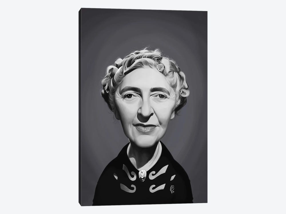Agatha Christie by Rob Snow 1-piece Canvas Wall Art