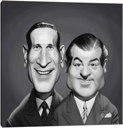 Abbott and Costello Canvas Art Print - Caricature Art
