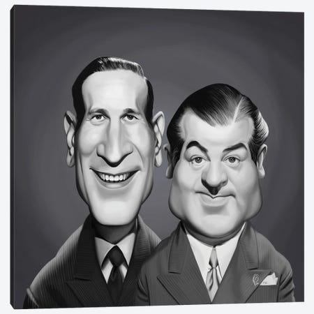 Abbott and Costello Canvas Print #RSW404} by Rob Snow Canvas Wall Art