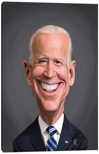 Joe Biden Canvas Art Print - Rob Snow