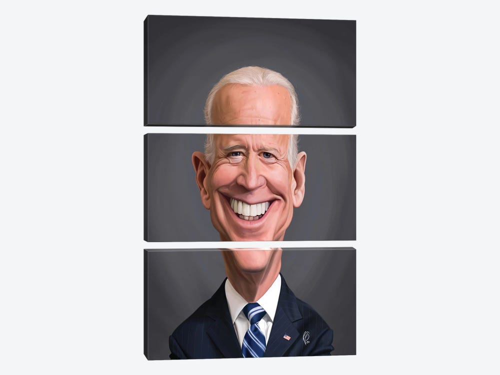 Joe Biden by Rob Snow 3-piece Canvas Artwork