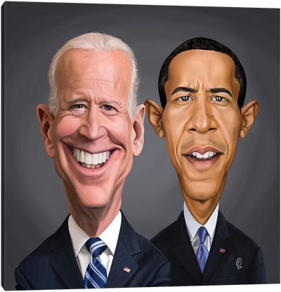 Biden And Barack Canvas Art Print