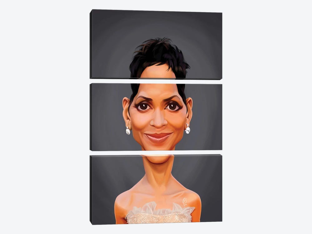 Halle Berry by Rob Snow 3-piece Canvas Art Print