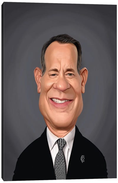 Tom Hanks Canvas Art Print - Caricature Art