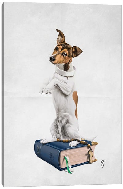 Jacked (Wordless) Canvas Art Print - Jack Russell Terrier Art