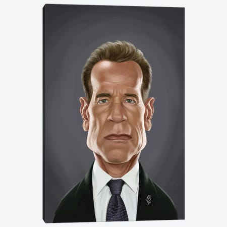 Arnold Schwarzenegger Canvas Print #RSW426} by Rob Snow Canvas Art
