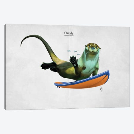 Otterly (Titled) Canvas Print #RSW428} by Rob Snow Canvas Art Print