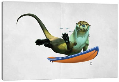 Otterly (Wordless) Canvas Art Print - Otter Art