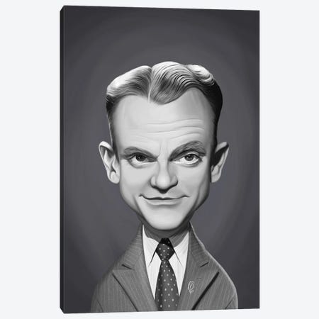 James Cagney Canvas Print #RSW437} by Rob Snow Art Print