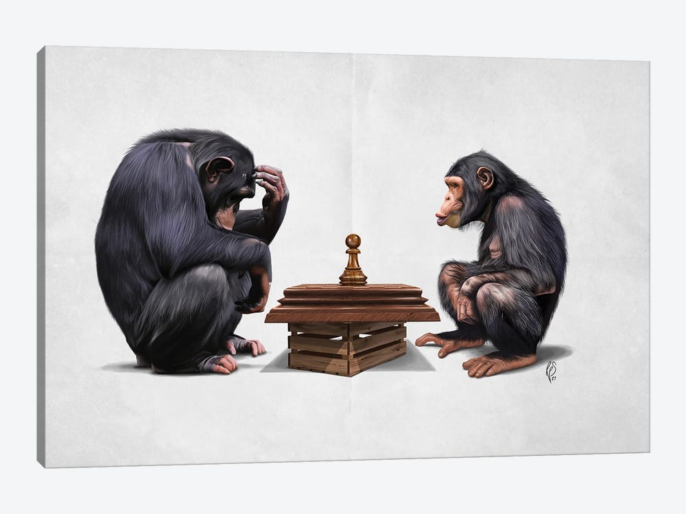 The Pawns (Plain) by Rob Snow 1-piece Canvas Wall Art