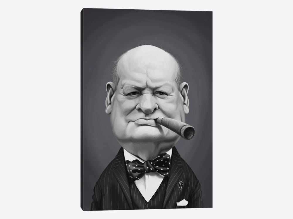 Winston Churchill by Rob Snow 1-piece Canvas Art Print