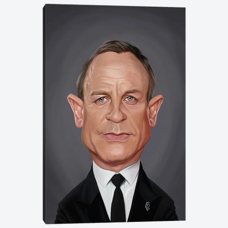 Daniel Craig Canvas Print #RSW448} by Rob Snow Canvas Print