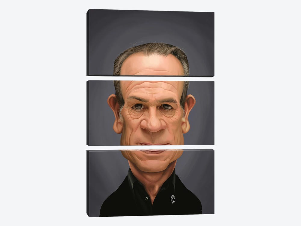 Tommy Lee Jones by Rob Snow 3-piece Canvas Print