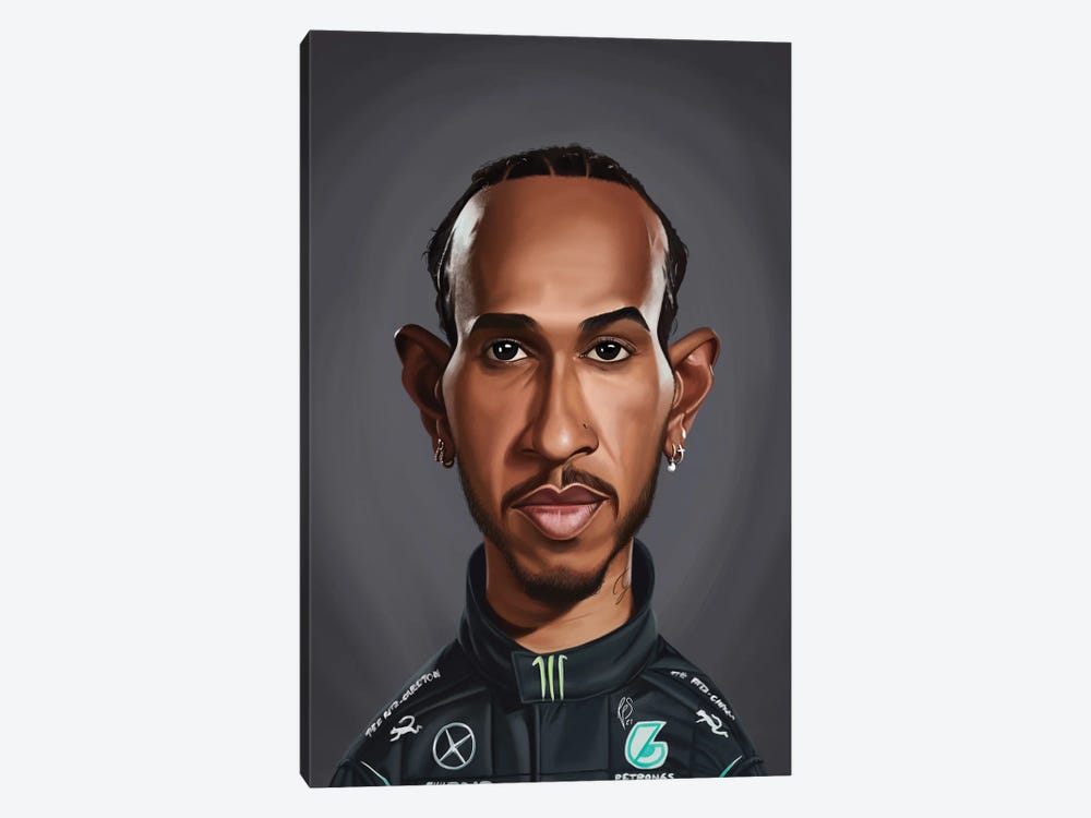 Lewis Hamilton by Rob Snow 1-piece Canvas Wall Art