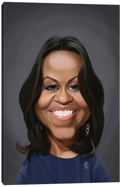 Michelle Obama Canvas Art Print - Rob Snow