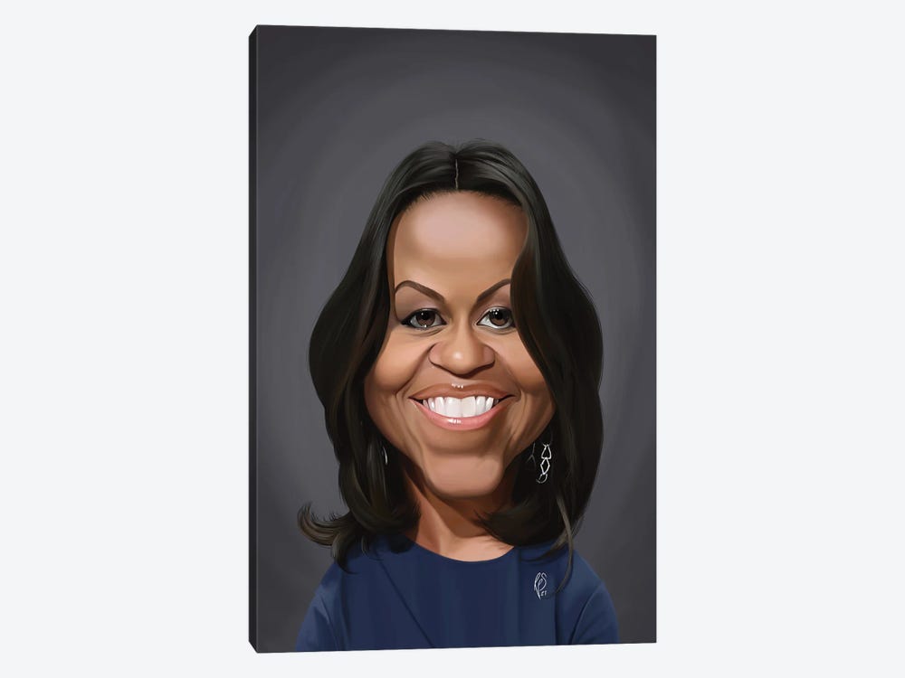 Michelle Obama by Rob Snow 1-piece Canvas Art Print