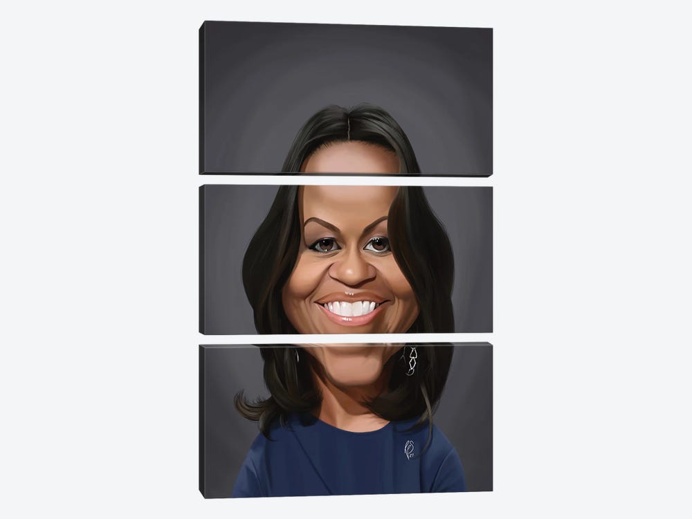 Michelle Obama by Rob Snow 3-piece Canvas Art Print