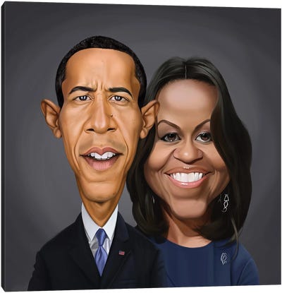 Barack And Michelle Obama Canvas Art Print - Barack Obama