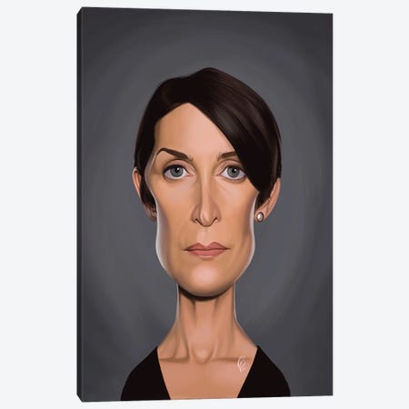 Carrie-Anne Moss Canvas Print #RSW482} by Rob Snow Art Print