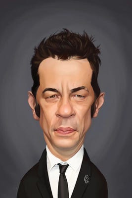 Benicio Del Toro Canvas Artwork by Rob Snow | iCanvas