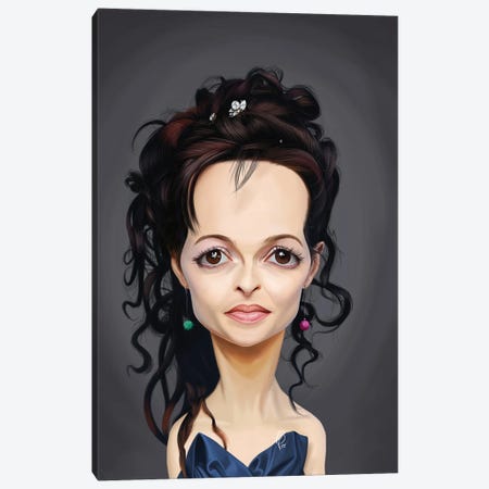 Helena Bonham Carter Canvas Print #RSW493} by Rob Snow Canvas Wall Art