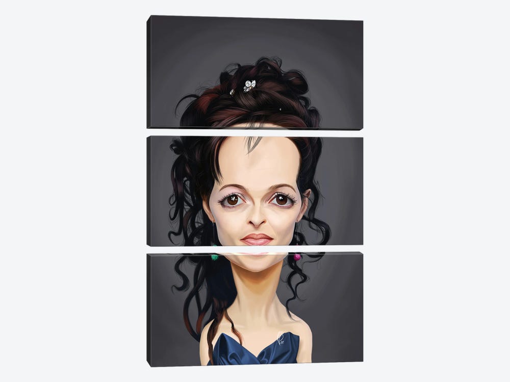 Helena Bonham Carter by Rob Snow 3-piece Canvas Wall Art