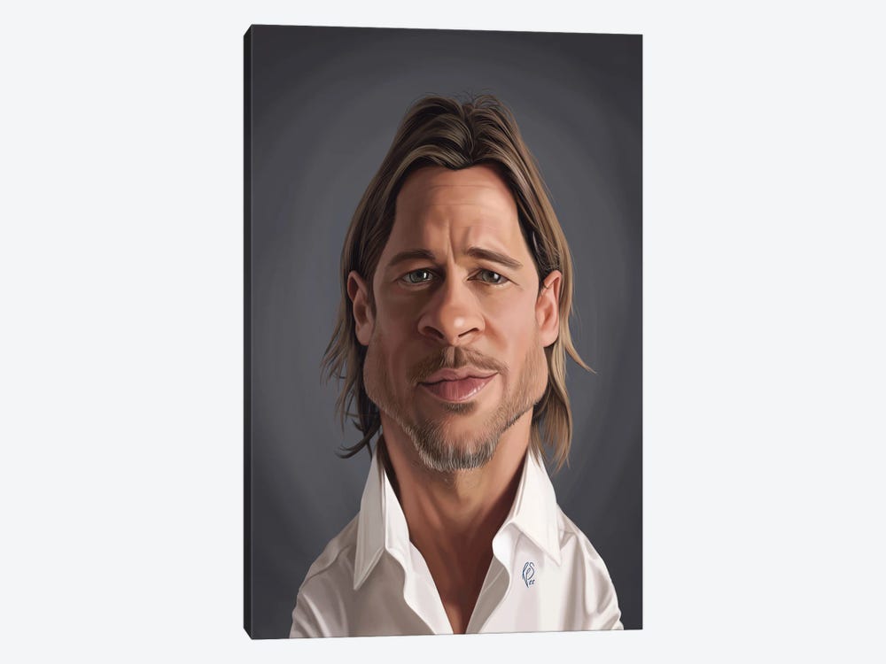 Brad Pitt by Rob Snow 1-piece Art Print