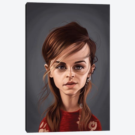 Emma Watson Canvas Print #RSW500} by Rob Snow Canvas Art