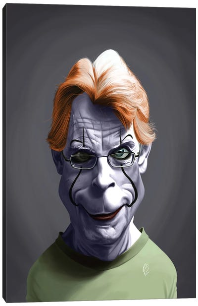 Stephen King Pennywise Canvas Art Print - Evil Clown Art