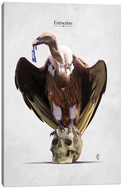 Extinction - Titled Canvas Art Print - Vulture Art