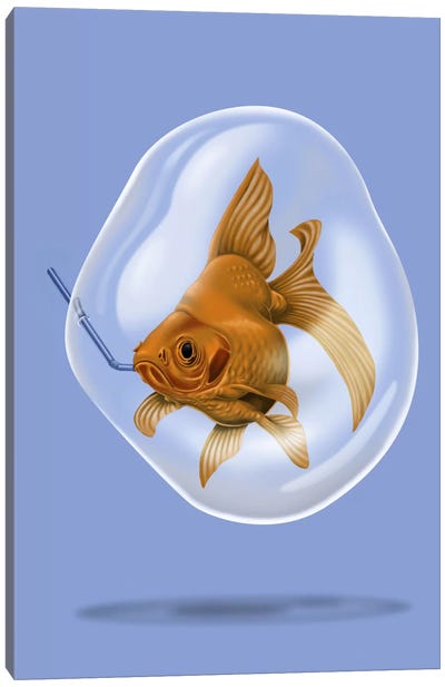 A Breath Of Fresh Air III Canvas Art Print - Goldfish