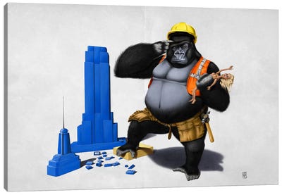 Building An Empire II Canvas Art Print - Gorilla Art